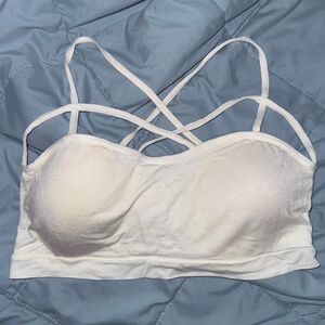 White Strappy Crop Top Bralette